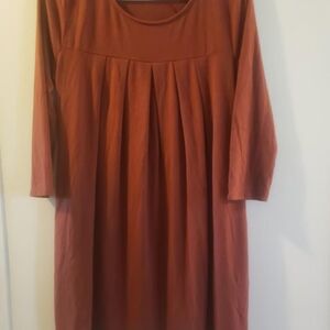 Womens zenana premium rusty colored mini dress medium